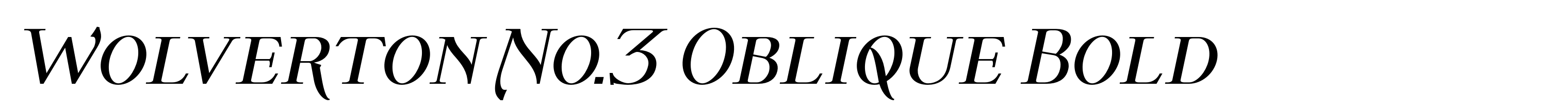 Wolverton No.3 Oblique Bold